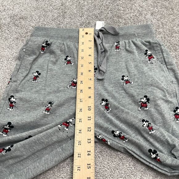 Disney Mickey Mouse Lounge Pajama Pants Mens Large Gray Printed Straight 28x31 - Picture 9 of 13